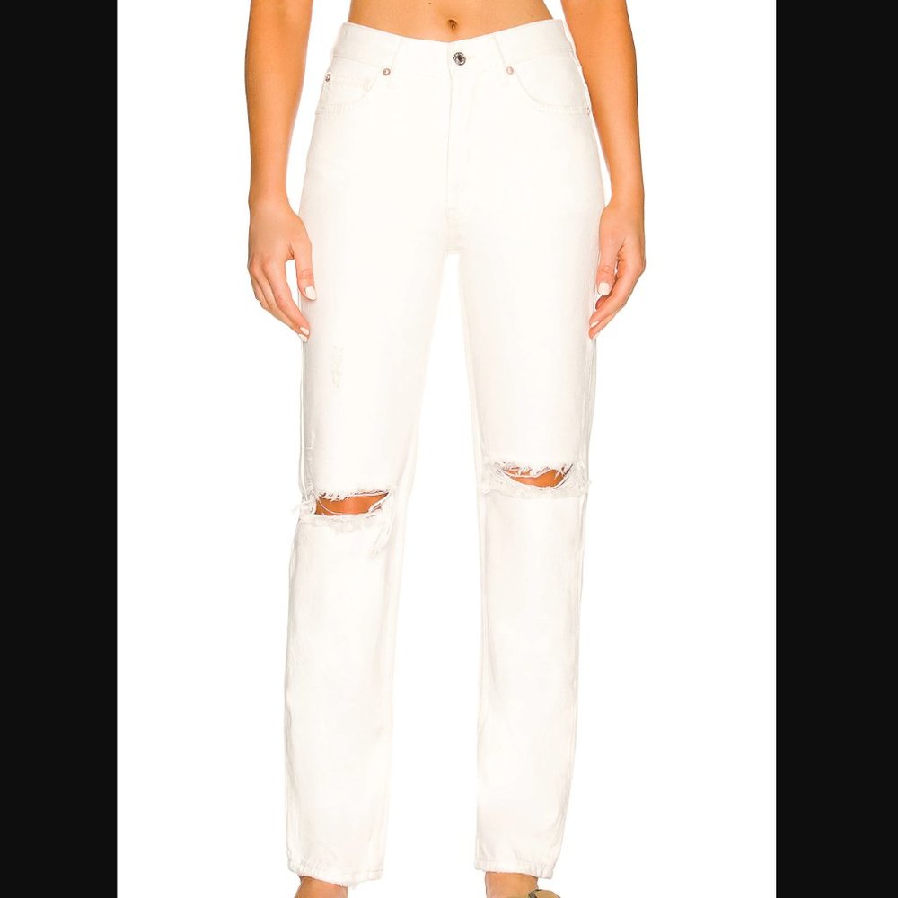 Free People We the Free White Distressed Jean Size 27